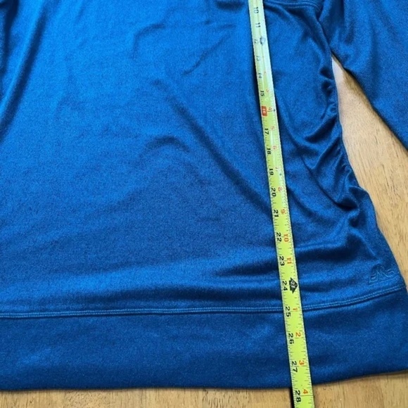 Eastern Mountain Sports Sz L Teal Stretch V Neck Blouse Sweater Fleece Pullover - Picture 7 of 10